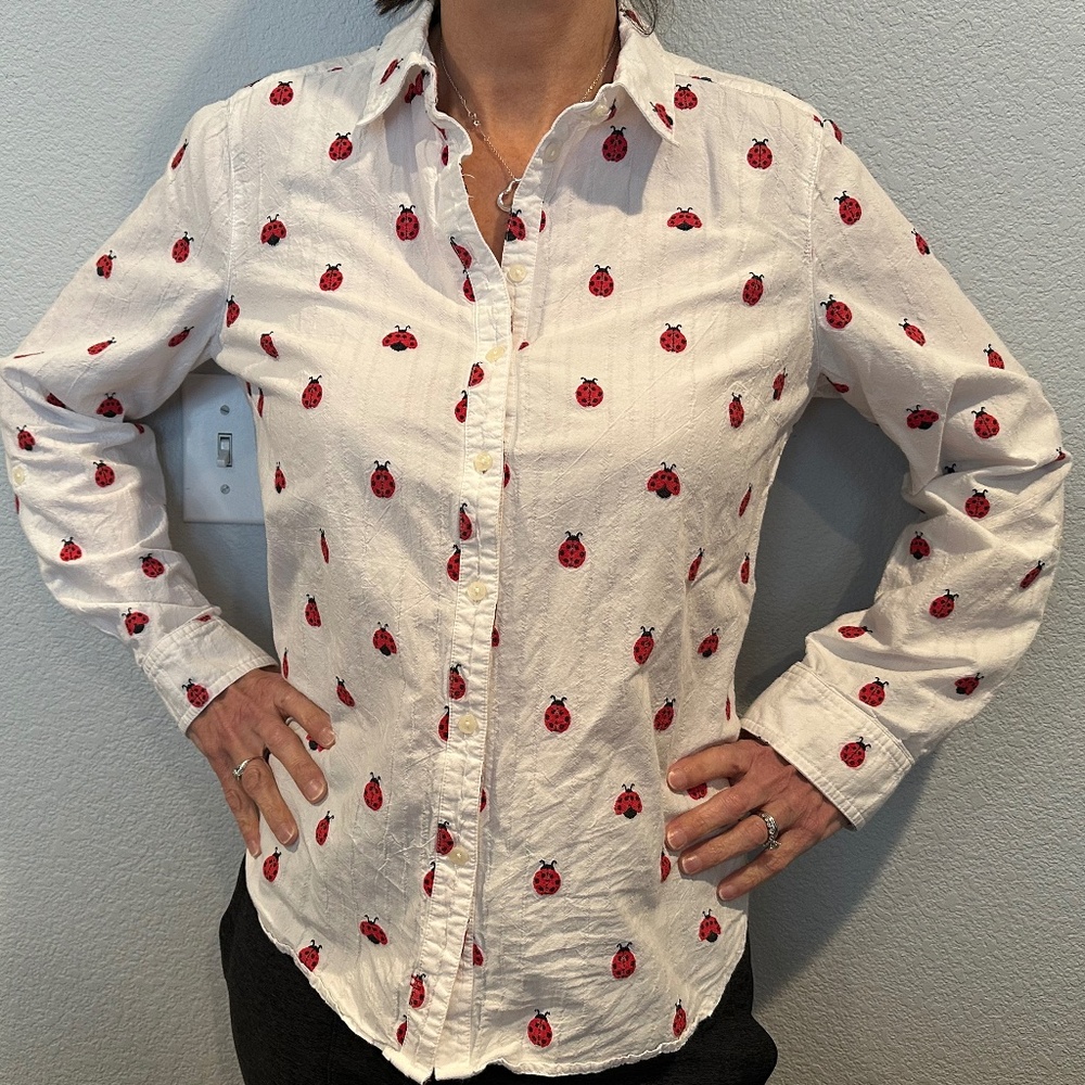 Maeve by Anthropologie Lady Bug button-down